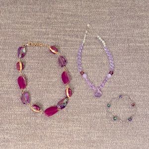 Set of 3 Pieces of “Costume” Jewelry - 2 Necklaces and 1 Bracelet